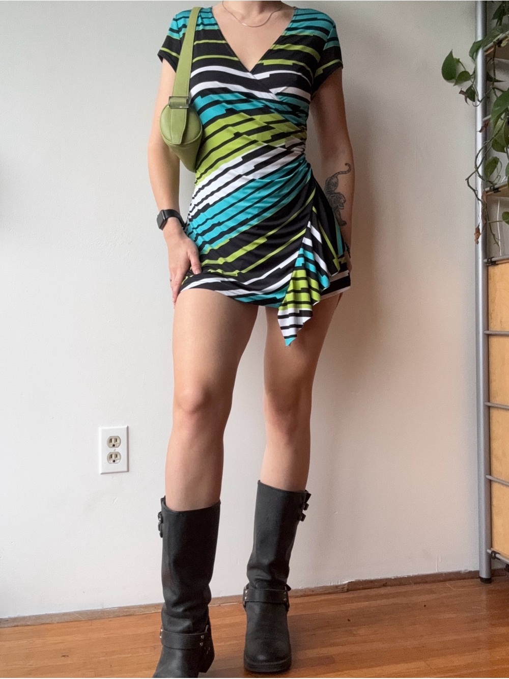 Joseph Ribkoff Striped Mini Dress / Shirt